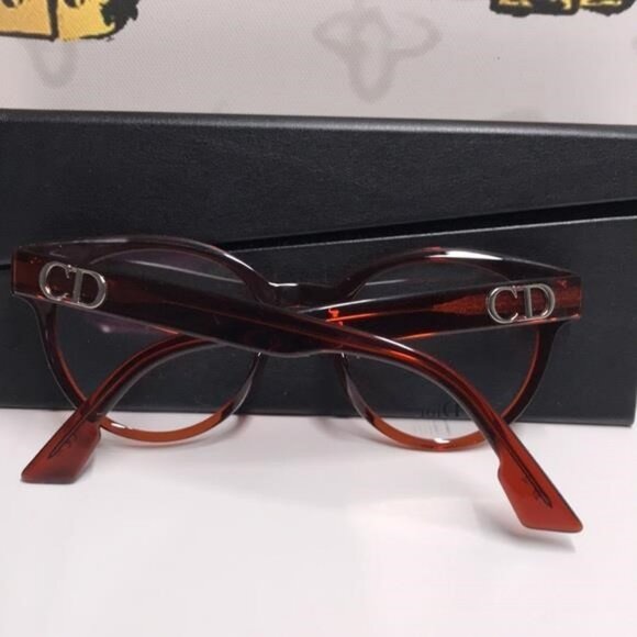 New Authentic Dior CD3 086 51 Ladies Aviator/Pilot Eyeglass Frames – Tortoise - Picture 8 of 11